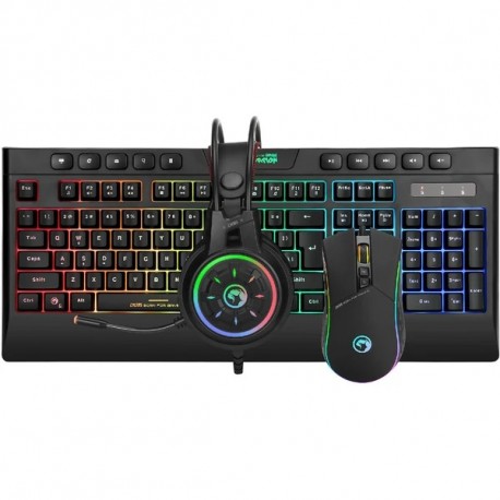 Marvo CM305 CZ/SK, herná, membránová typ drôtová (USB), čierna, RGB podsvietená