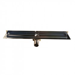 ACO sprchový žľab LV100 s vertikálnou prírubou celonerezový 64 x 985 mm, 445843