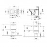 DURAVIT No.1 misa WC kombi stojaca 36,5 x 65 cm Rimless odpad Vario biela 2182090000