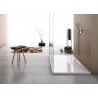 SANSWISS LIVADA sprchová vanička 90 x 120 cm, liaty mramor, sifón pri dlhšej strane, biela W20AL09012004