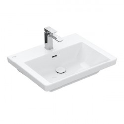 VILLEROY & BOCH SUBWAY 3.0 umývadlo nábytkové s prepadom s otvorom pre batériu , 600 x 470 mm, Biela Alpin , 4A706001