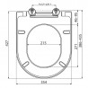 RAVAK Chrome WC sedátko Uni so SoftClose 35,4 x 42,7 x 4 cm X01549
