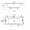 RAVAK Formy 01 Slim 170 x 75 cm biela C691300000