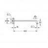 Grohe Rainshower sprchové rameno, na stenu, vyoženie 422mm, chróm 26146000 Grohe Rainshower sprchové rameno, na stenu, vyoženie 422mm, chróm 26146000
