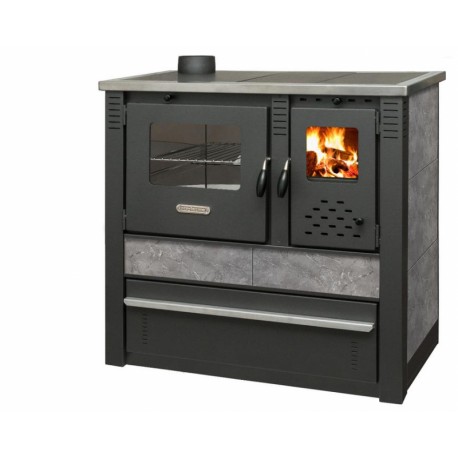 Strend Pro sporák na tuhé palivo Pro PANONIA, šedý, ľavý vývod