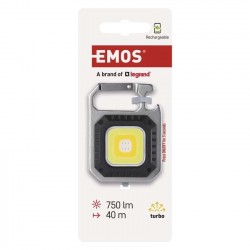 EMOS P4714, 1450000410, Nabíjacia mini LED baterka - prívesok na kľúče, 750 lm