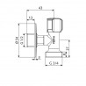 SCHELL ventil rohový pračkový Comfort 1/2"-3/4" bez klapky s horným ovládaním chróm 054400699 SCHELL ventil rohový pračkový Comfort 1/2"-3/4" bez klapky s horným ovládaním chróm 054400699