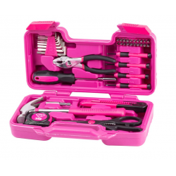 STREND PRO kufor sada náradia LADIES PINK SET01 39 dielna ružová