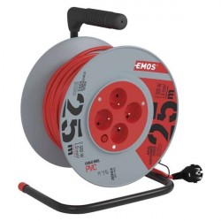 EMOS bubon káblový 4Z/25m PVC / 230 V / 3x1,5 mm2,s pohyblivým stredom