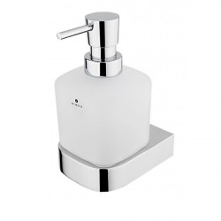 NIMCO NIKAU dávkovač mydla nádobka matné sklo 250 ml, pumpička mosadz/chróm NK 30031CT-26