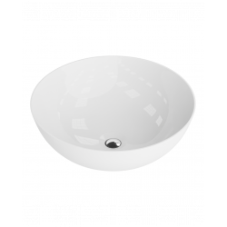 LAVITA ROUND - keramické umývadlo na dosku miska kruhové 40 cm bez prepadu biele ROUND