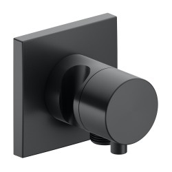 KEUCO IXMO prepínací ventil pod omietku, 2 výstupy, s pripojením a držiakom sprchy, čierny chróm kefovaný 59556131202