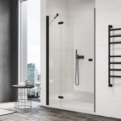 SANSWISS ANNEA sprchové dvere 120, pánt vľavo, matné čierne, číre sklo s úpravou AquaPerle AN13G12000607