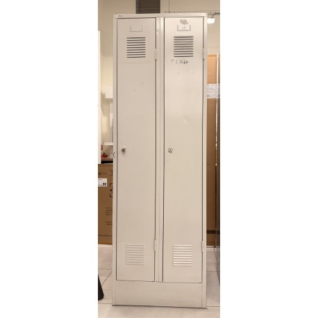 Skrinka šatníková kovová sivá - POUŽITÝ TOVAR