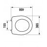 sedátko LYRA PLUS H893383 termoplast, pre kombi wc, platové úchyty