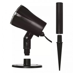 Emos DCPC04 LED dekoratívny projektor vločky 3,6W IP44 studená biela rotujúce svetlo čierna