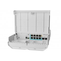MIKROTIK CSS610-1Gi-7R-2S+OUT, netPower Lite 7R reverzný PoE switch