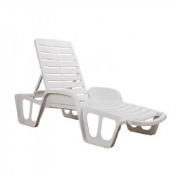 Lehátko plastovéLETTINO FISSO, biele, pre domáce použitie