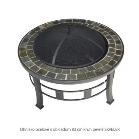 Ohnisko oceľové s obkladom 83 cm kruh pevné SKVELER