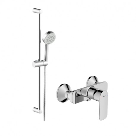 HANSA Basic set pre sprchu - sprchová batéria + sprchový set s ručnou sprchou a tyčou 70cm, chróm