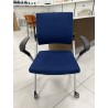 Konferenčná stolička Flexin, s koliečkami, modrá - POUŽITÝ TOVAR