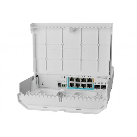 MIKROTIK CSS610-1Gi-7R-2S+OUT, netPower Lite 7R reverzný PoE switch