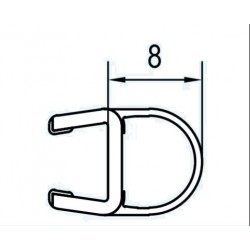 tesnenie zvislé O-profil pre 6 mm sklá (ks) v.2000mm SanSwiss ND