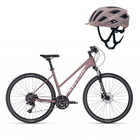 KELLYS Pheebe 30 bicykel crossový Rose Gold S 28" + prilba DYNAMIC II rose gold S/M (52-55 cm)
