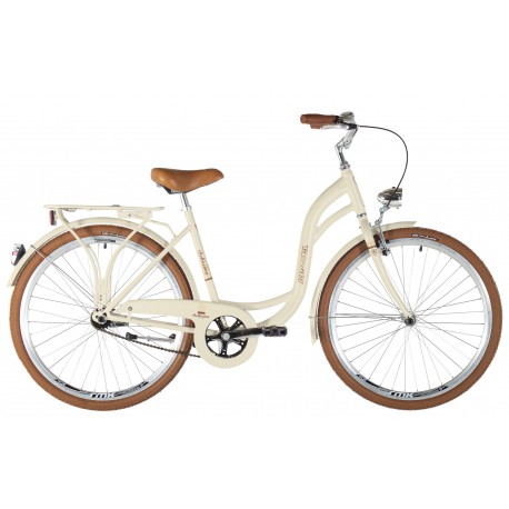 Mestský bicykel KENZEL BELLISSIMA Ceremony 1spd beige 26" 2026