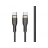 Fixed FIXDB-CC2-BK USB-C/USB-C a podporou PD, 2m