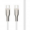 Fixed FIXDB-CC2-WH USB-C/USB-C a podporou PD, USB 2.0 100W pletený, 2m, biely