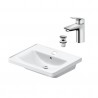 Duravit D-NEO umývadlo 60 x 48 cm + batéria Hansgrohe LOGIS 100 Push-open