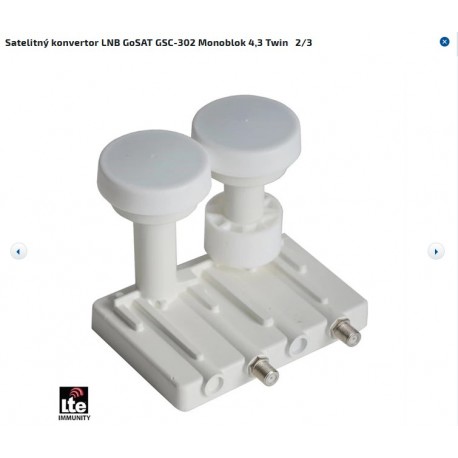 konvertor LNB GoSAT GSC-302 HD Monoblok Twin