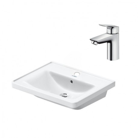 Duravit D-NEO umývadlo 60 x 48 cm + batéria Hansgrohe LOGIS 100